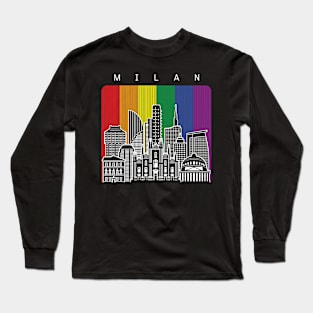 Milan LGBT Flag Long Sleeve T-Shirt